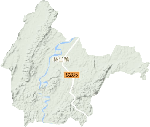 林尘镇地形地图