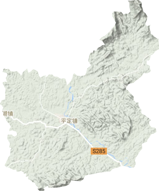 平定镇地形地图