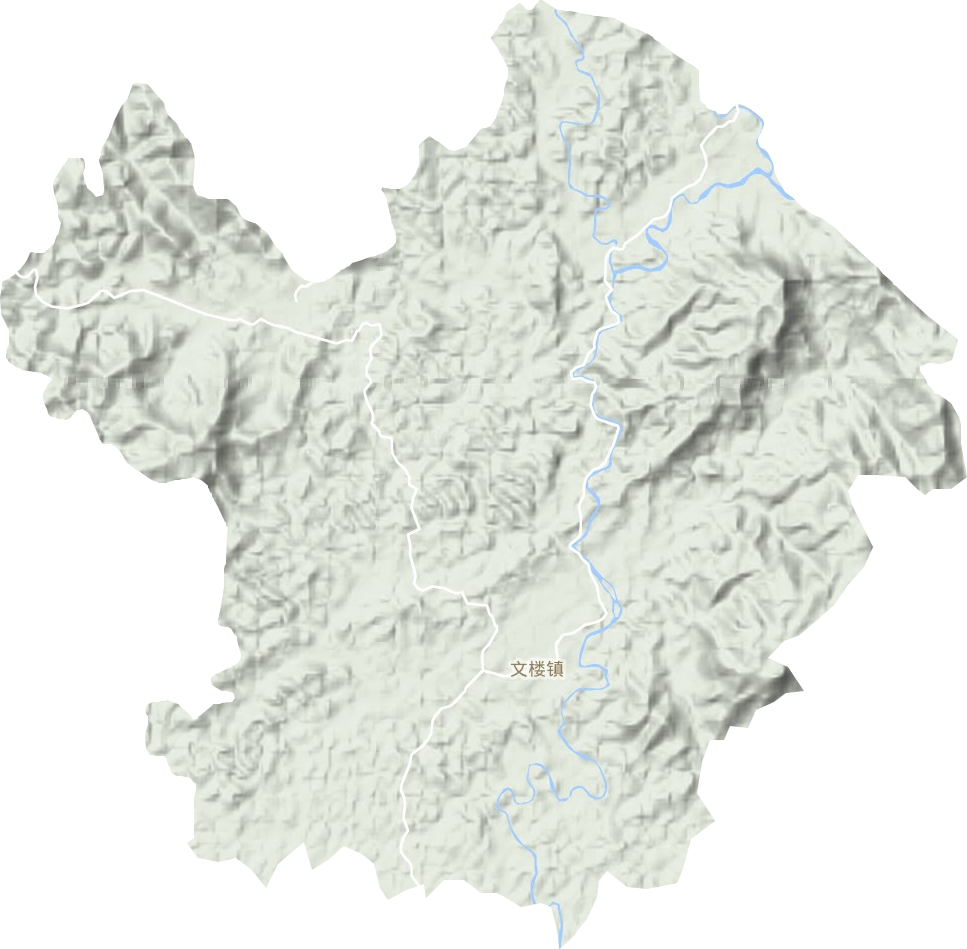 文楼镇地形地图