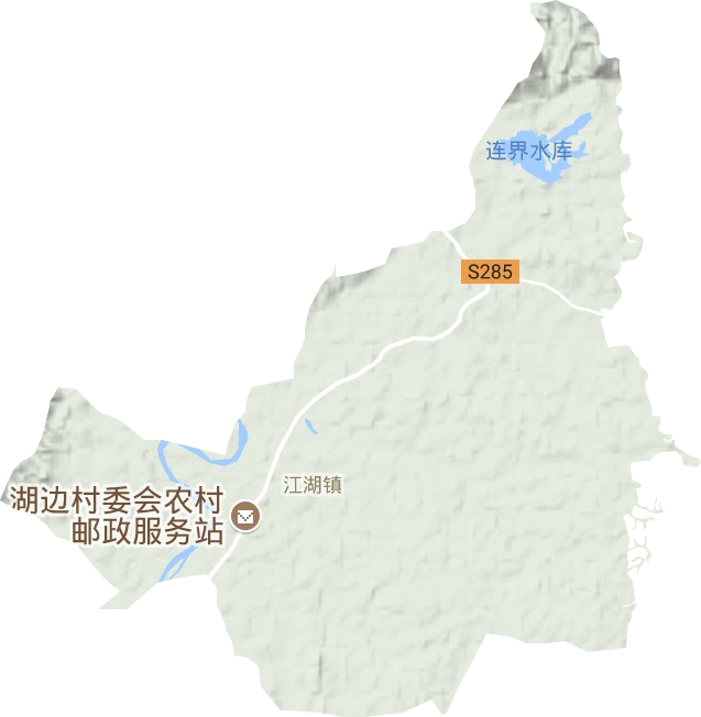 江湖镇地形地图