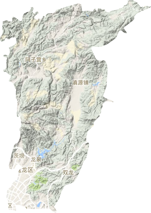 盘龙区地形地图