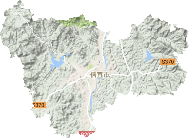 东镇街道地形地图