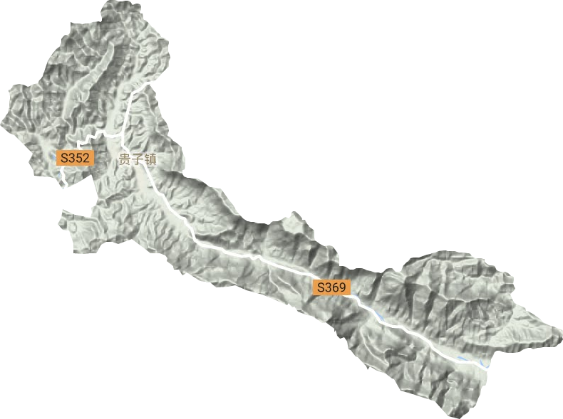 贵子镇地形地图