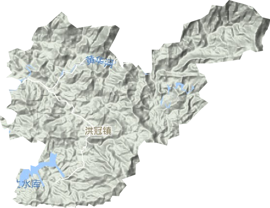 洪冠镇地形地图