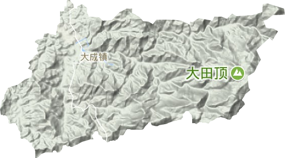 大成镇地形地图