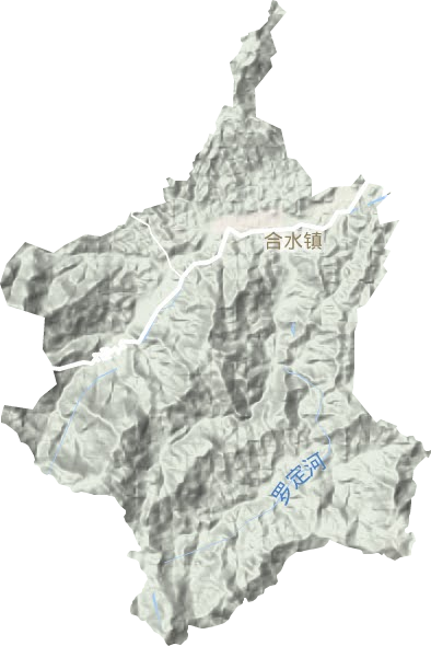 合水镇地形地图