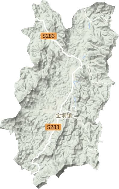 金垌镇地形地图