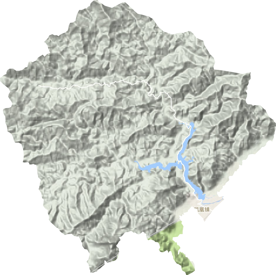 凤凰镇地形地图
