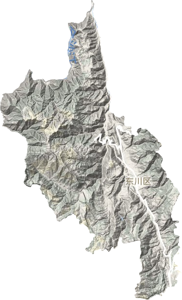 东川区地形地图