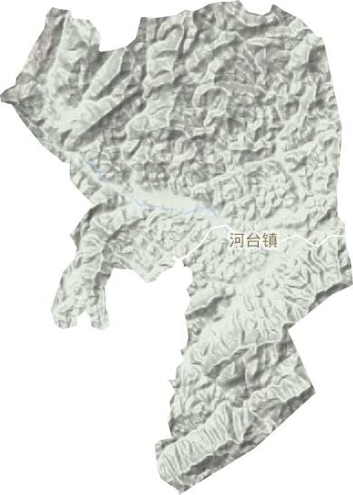 河台镇地形地图