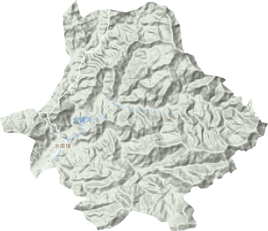 水南镇地形地图