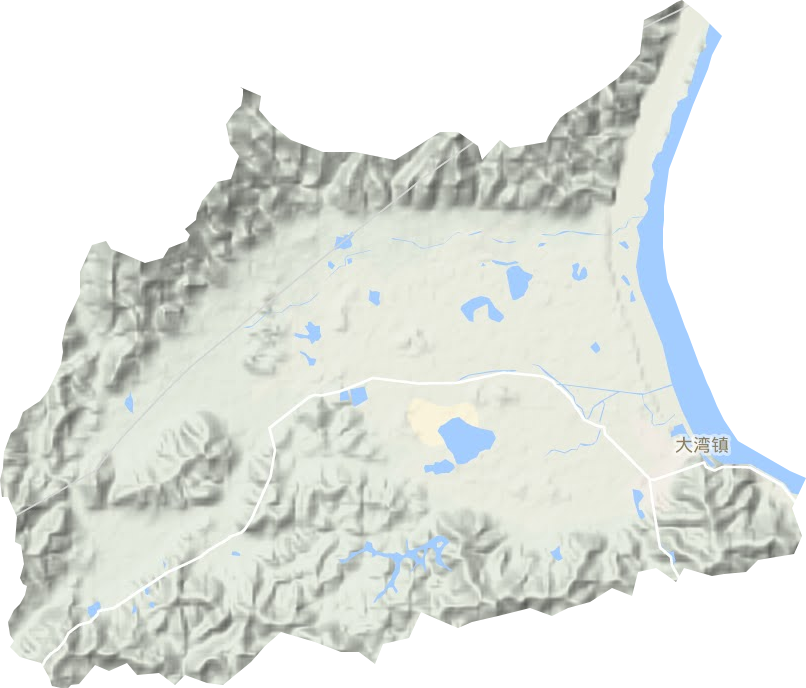 大湾镇地形地图