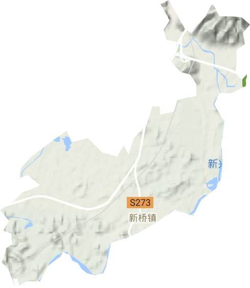 新桥镇地形地图