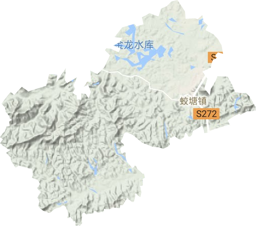 蛟塘镇地形地图