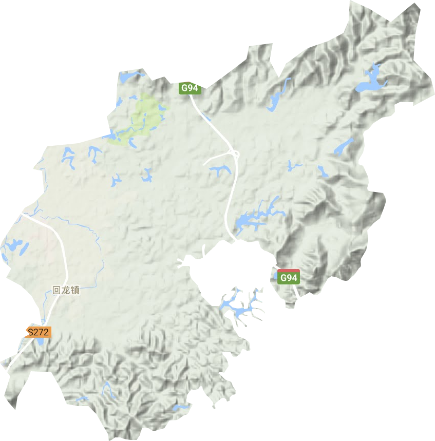 回龙镇地形地图