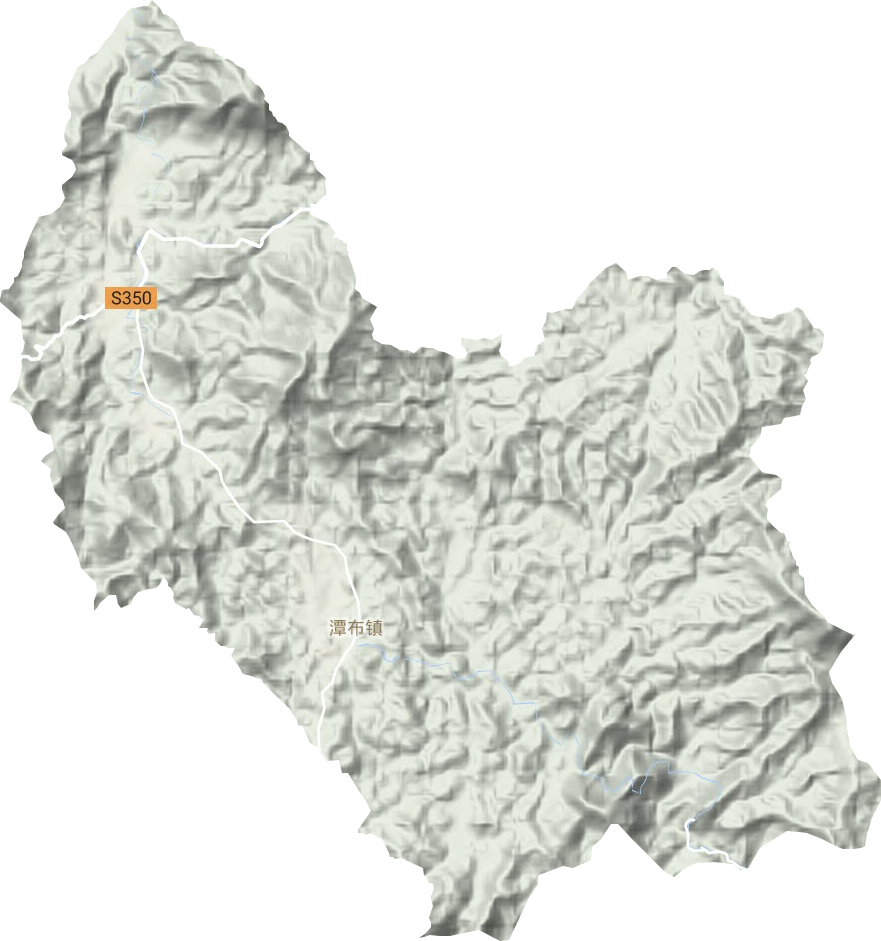潭布镇地形地图