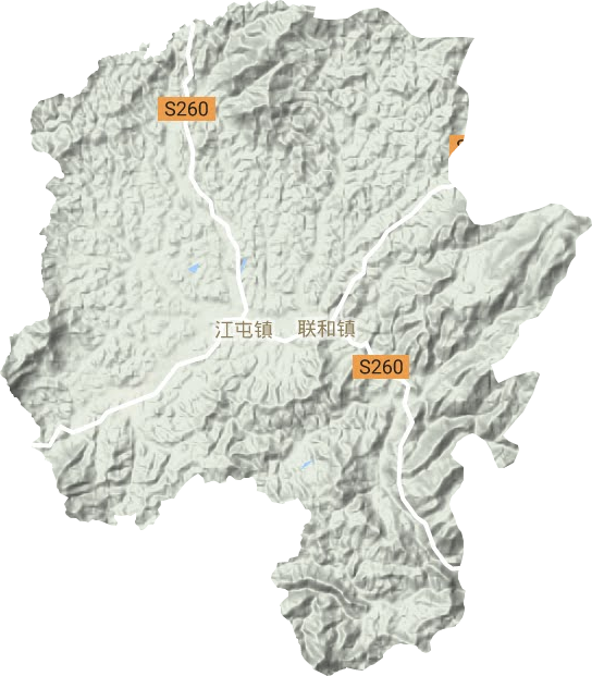 江屯镇地形地图