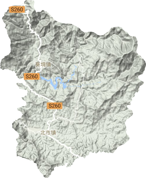 北市镇地形地图
