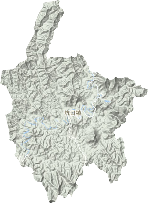 坑口镇地形地图
