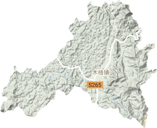 木格镇地形地图
