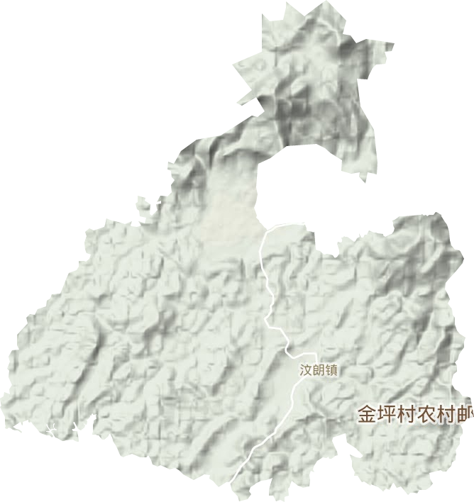 汶朗镇地形地图