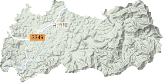 甘洒镇地形地图