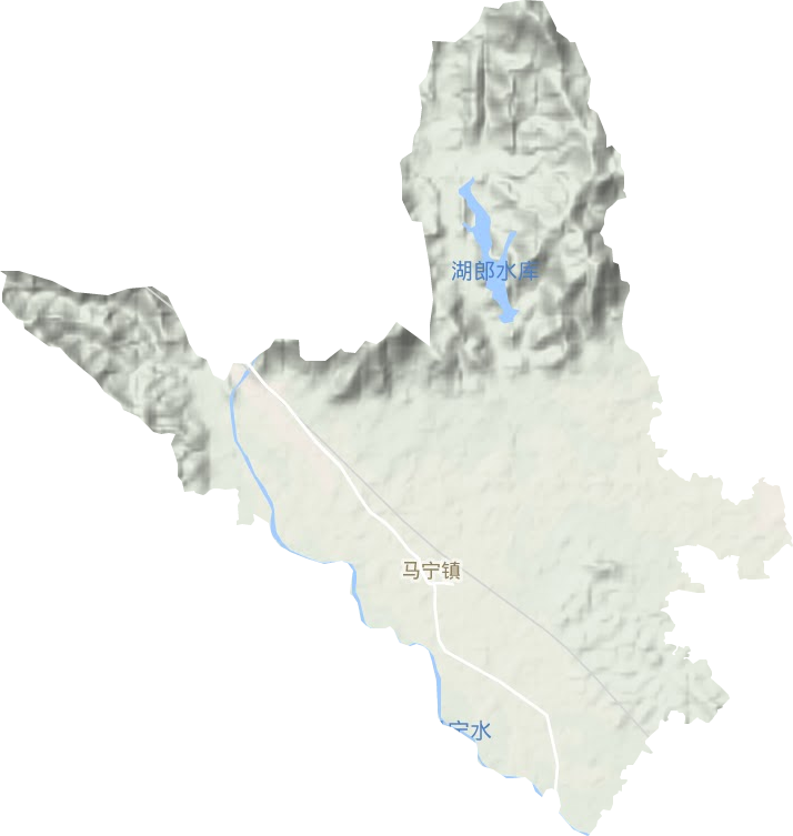 马宁镇地形地图