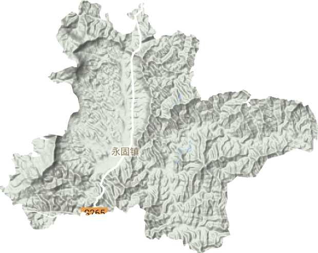 永固镇地形地图