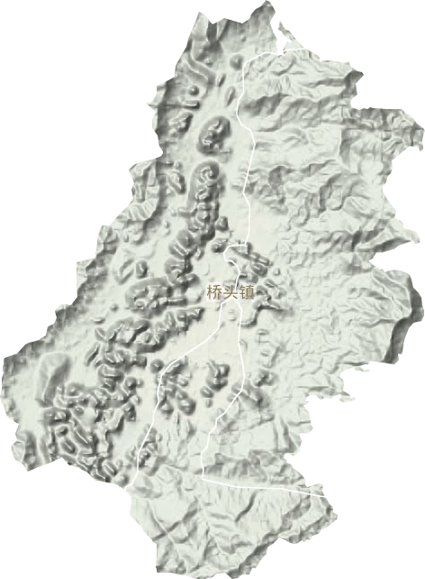 桥头镇地形地图