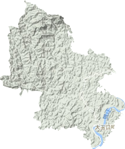 大玉口镇地形地图