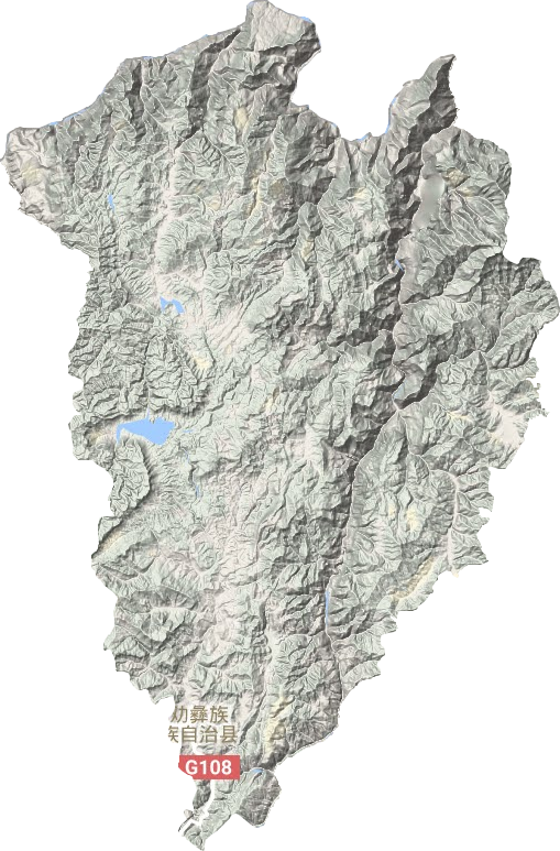 禄劝县地形地图
