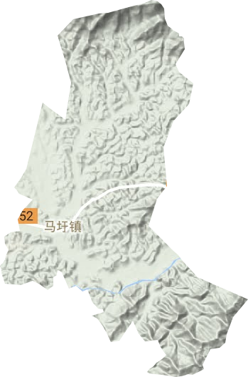 马圩镇地形地图