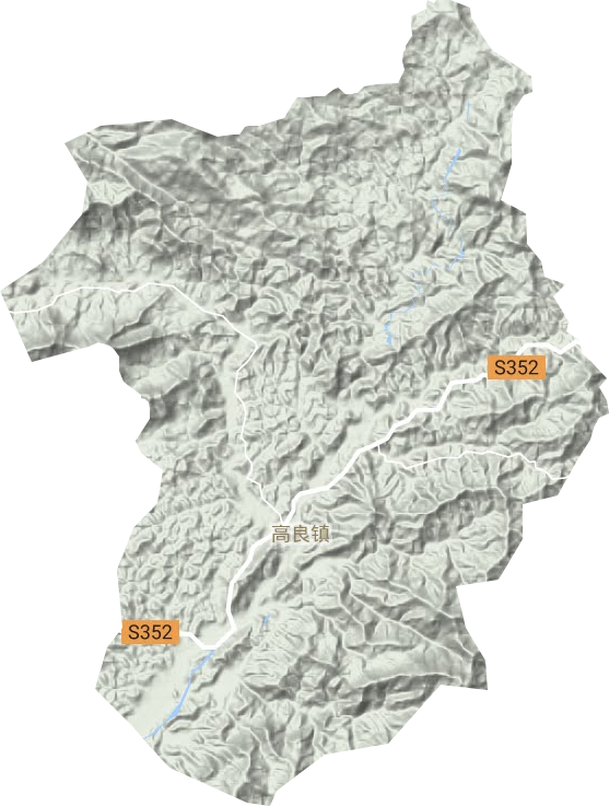 高良镇地形地图