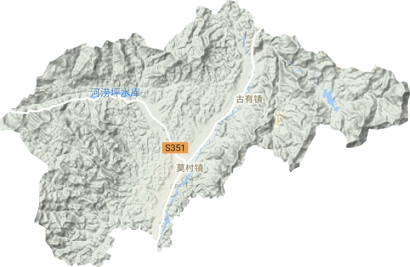 莫村镇地形地图