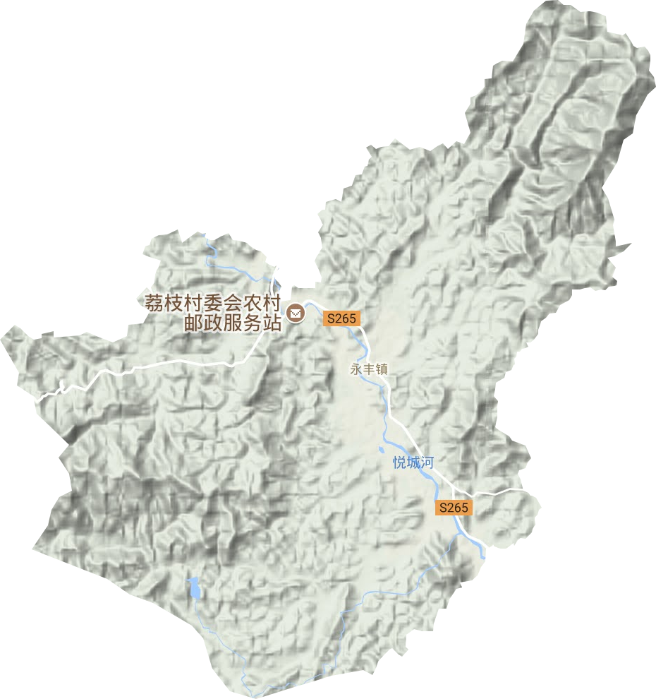 永丰镇地形地图