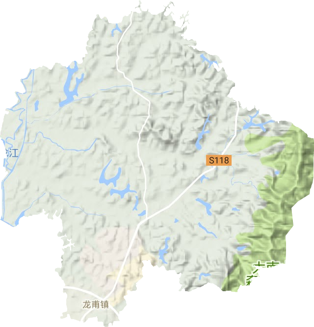 龙甫镇地形地图