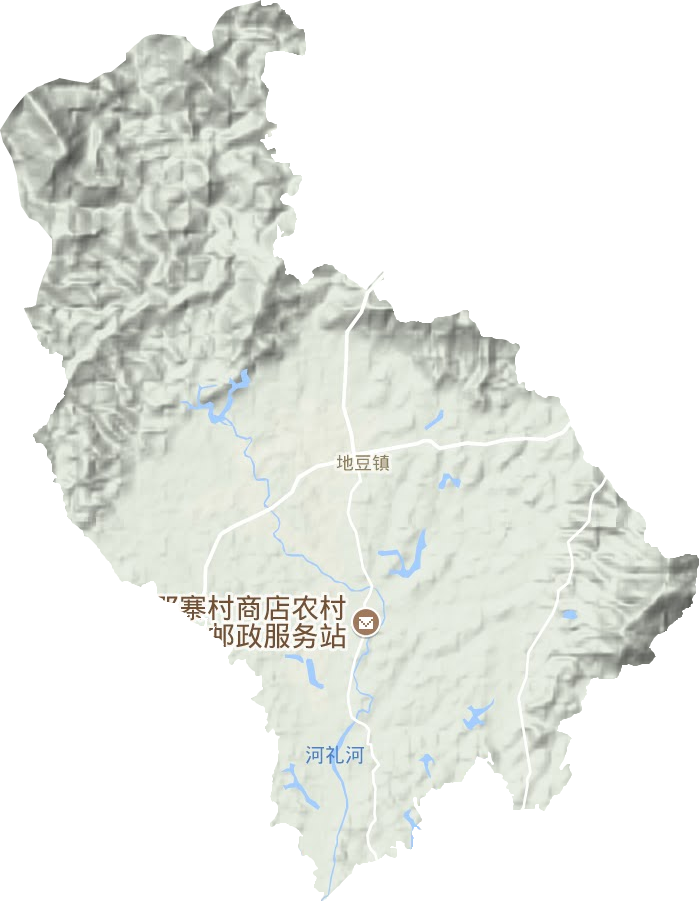 地豆镇地形地图
