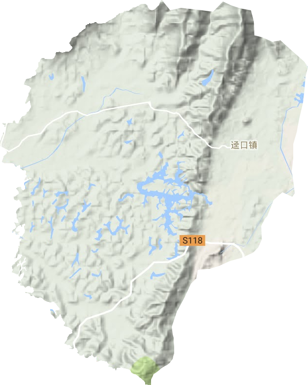 迳口镇地形地图