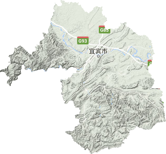 宜宾市地形地图