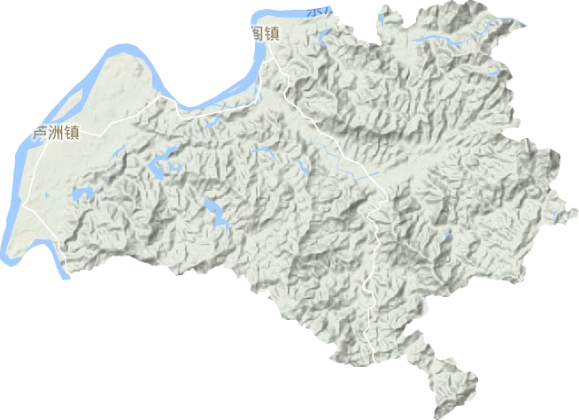 芦洲镇地形地图