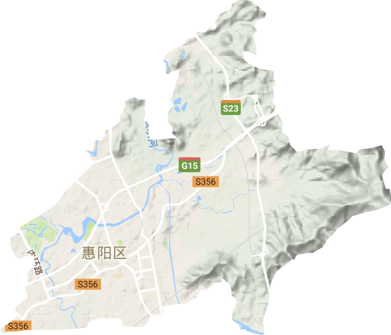 淡水街道地形地图