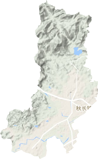 秋长街道地形地图