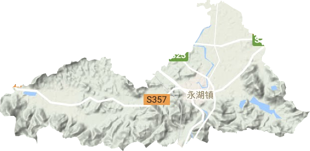 永湖镇地形地图