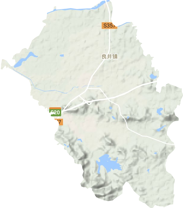 良井镇地形地图