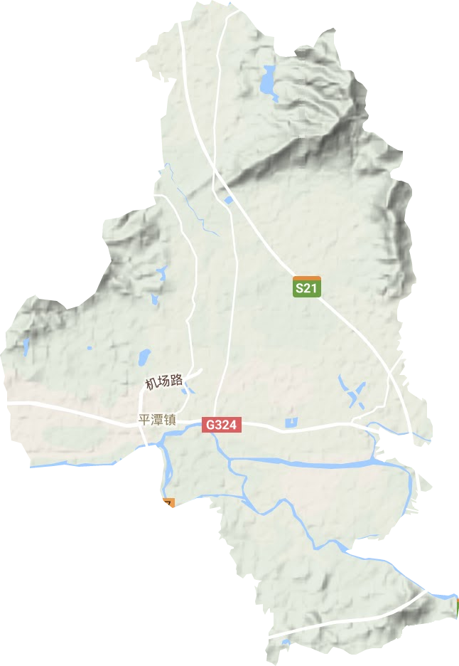 平潭镇地形地图
