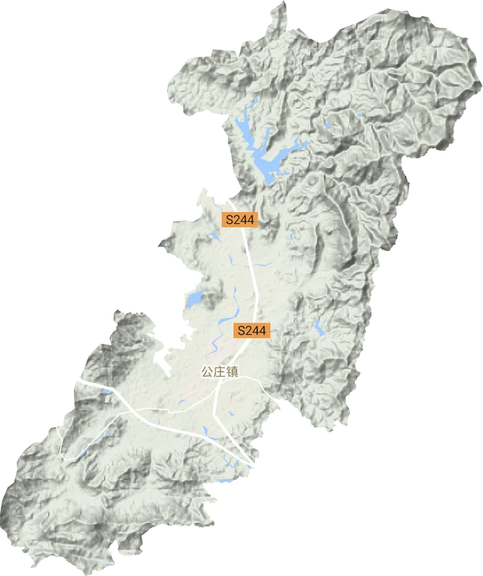 公庄镇地形地图