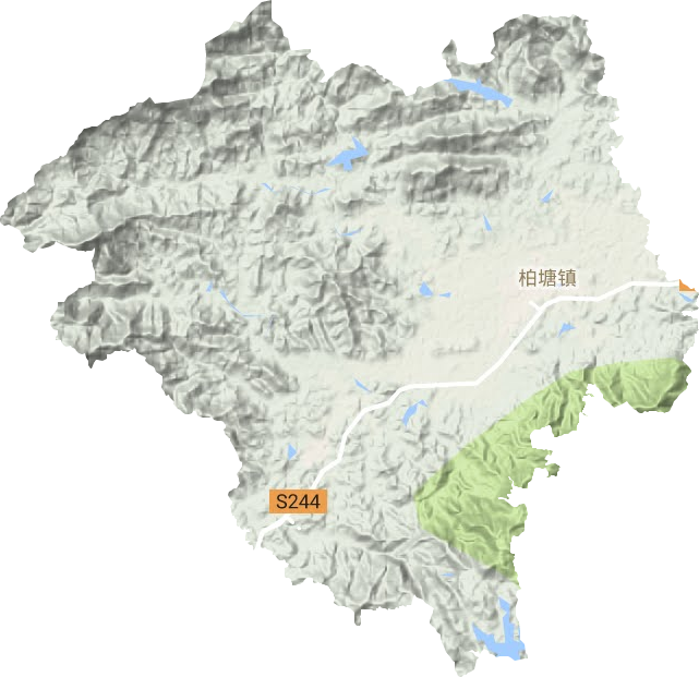 柏塘镇地形地图