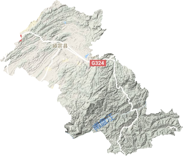 师宗县地形地图