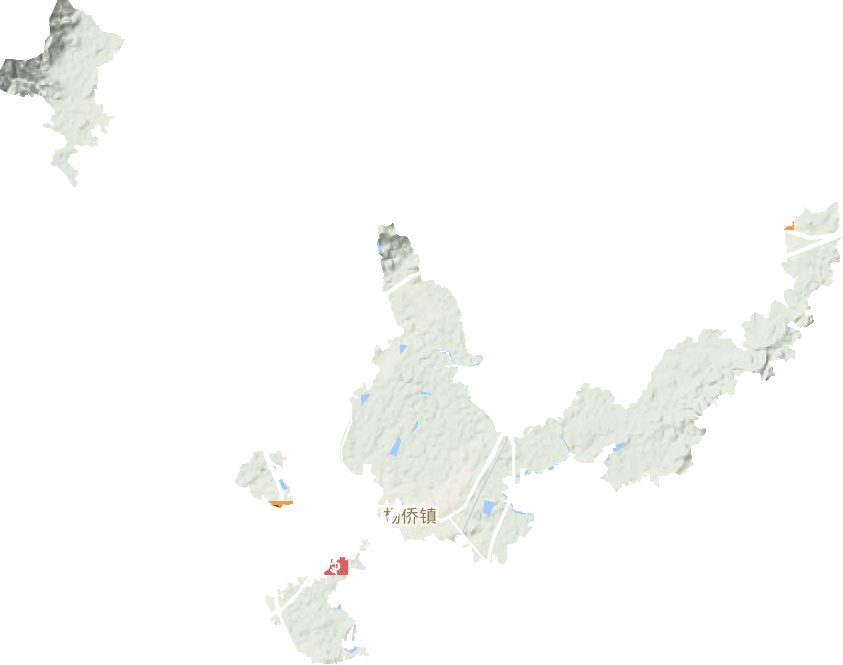杨侨镇地形地图