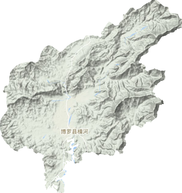 横河镇地形地图